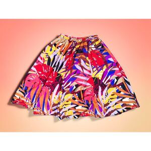 MIX NOUVEAU Size XL Tropical Bohemian Vacation Skirt